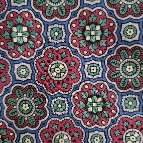 Allen Solly Blue and Red Mandala Print Necktie 55 x 3.25 - Picture 9 of 9